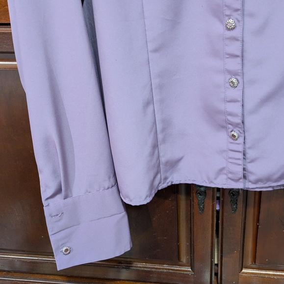 Sag Harbor Always in Style Button Down Shirt Size 18 Button Cuff Sleeves - Picture 4 of 16